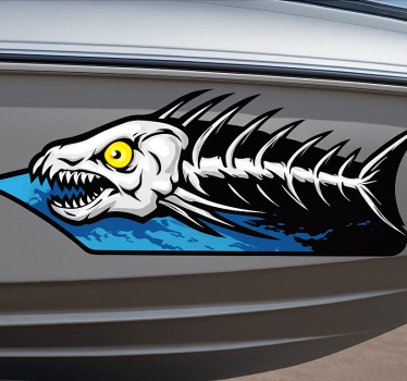 Bådklistermærke fiskebensindpakning - TenStickers