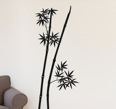 Bambuspind stue wallsticker - TenStickers