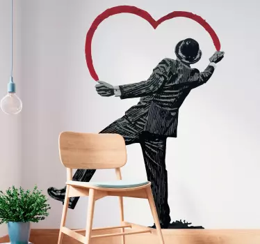 Banksy graffiti vinyl væg kunst mærkat - TenStickers
