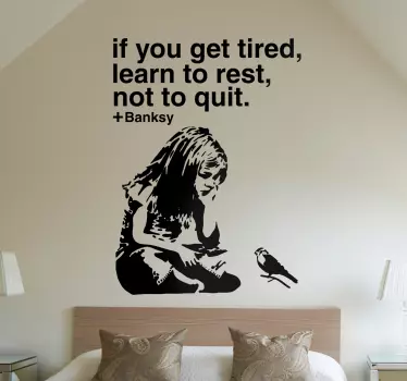 Banksy rest ikke afslutte vægklistermærke - TenStickers