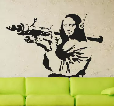 Banky mona lisa missil klistermærke - TenStickers