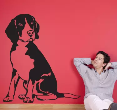Beagle hundevægklistermærke - TenStickers