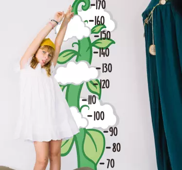 Beanstalk højde diagram væg klistermærke - TenStickers