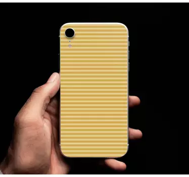 Beige farve med striber iphone-mærkat - TenStickers