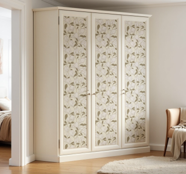 Beige magnoliablomster folie til møbler - TenStickers
