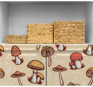 Beige svampemønster folie til møbler - TenStickers