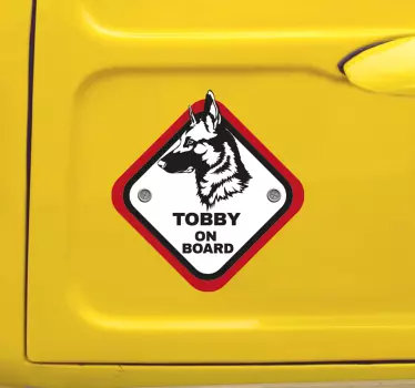 Belgisk hyrde om bord sticker til bil - TenStickers