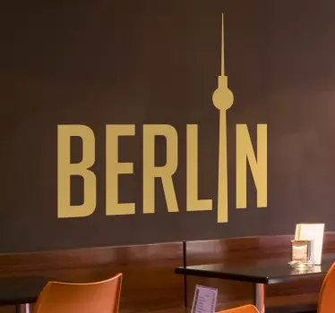 Berlin bymur klistermærke - TenStickers