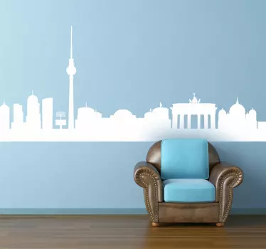 Berlin skyline vægklistermærke - TenStickers