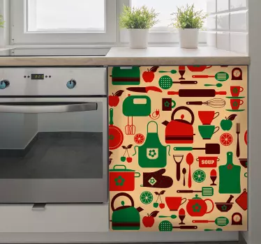 Bestik køkken skab møbler mærkat - TenStickers
