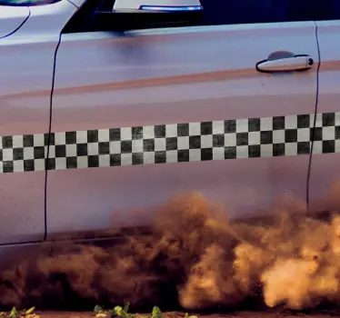 Klistermærke til bil med racing stribe - TenStickers
