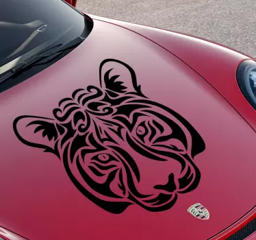 Bilklæbende tigerhoved - TenStickers