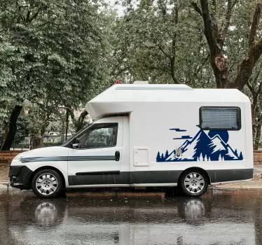 Bjergkæde klistermærke til campingvogne - TenStickers