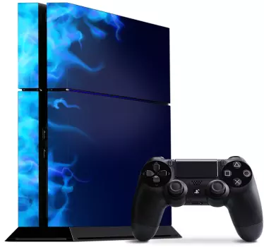 Blå brand playstation 4 klistermærker - TenStickers