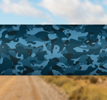 Blå militærmønster cykelklistermærke - TenStickers