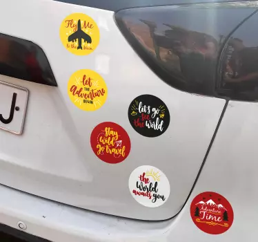 Blandede rejse klistermærker til bil - TenStickers