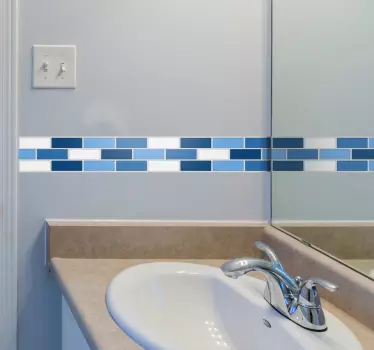 Blånuancet flise wallsticker - TenStickers