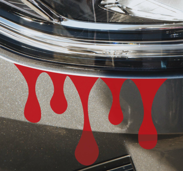 Blodige let bil mærkat - TenStickers
