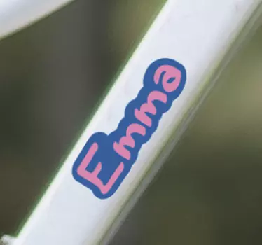 Blok navn i pink klistermærke med navn - TenStickers