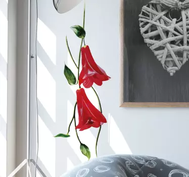 Blomst hjemmemur klistermærke - TenStickers