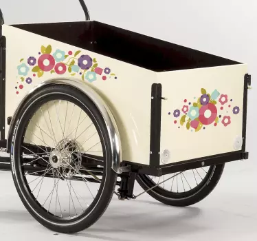 Blomster klistermærker til ladcykel - TenStickers