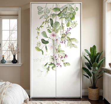 Blomster og blade folie til møbler - TenStickers