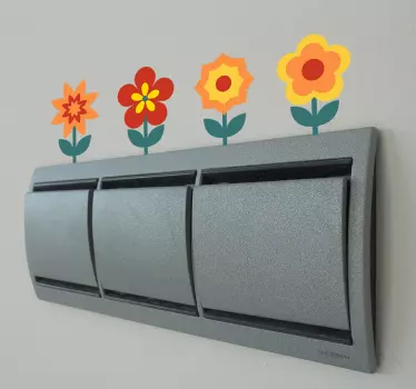 Blomster skifte klistermærke - TenStickers