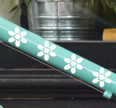 Blomster solcykel Klistermærke til cykel - TenStickers