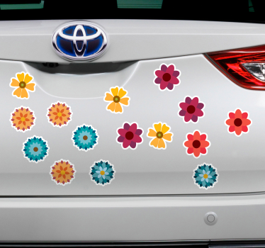 Blomster stickers til bil - TenStickers