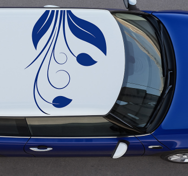 Blomster tag klistermærke til bil - TenStickers