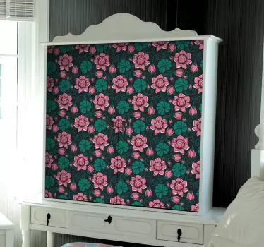 Blomster vinstokke møbeldekorationer - TenStickers