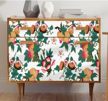 Blomstermønster accenter folie til møbler - TenStickers