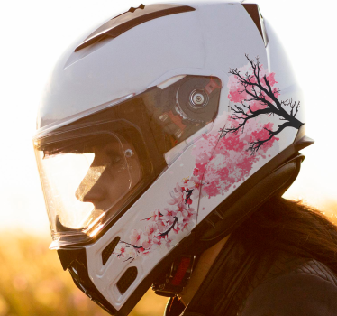 Blomstrende blomster motorcykelklistermærke - TenStickers