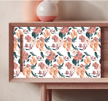 Folie til møbler med blomstrende motivarrangement - TenStickers