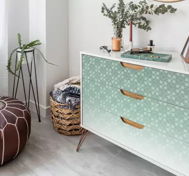 Blomstermønster med fade folie til møbler - TenStickers
