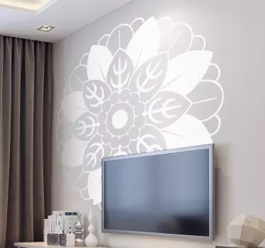 Blomter mandala sticker - TenStickers