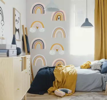 Boho regnbuer børneværelse drengeværelse - TenStickers
