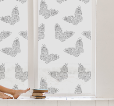 Boho stil dekorative sommerfugl vindue mærkat - TenStickers