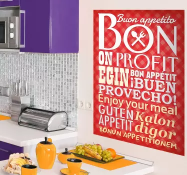 Bon appetit vægklistermærke - TenStickers