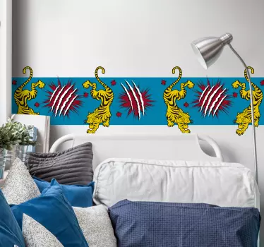 Border tiger border sticker - TenStickers