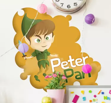 Børn peter pan kunst vægoverføringsbillede - TenStickers