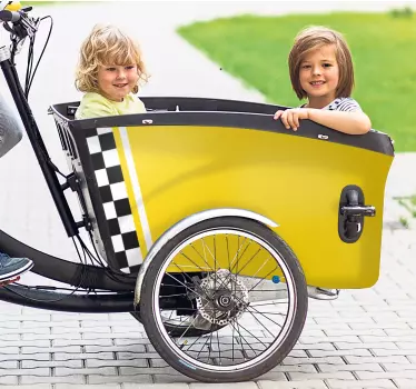 Børnetaxi klistermærke til ladcykel - TenStickers