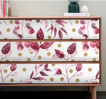 Folie til møbler med botanisk bladdesign - TenStickers