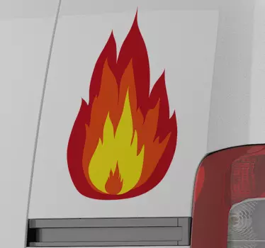 Ildflamme klistermærke til bil - TenStickers