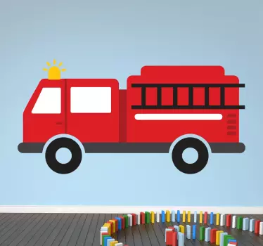 Brandbil væg klistermærke - TenStickers