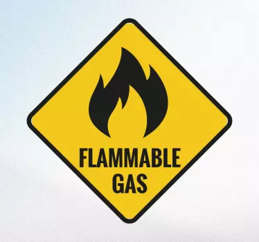 Brandfarligt gas-klistermærke - TenStickers