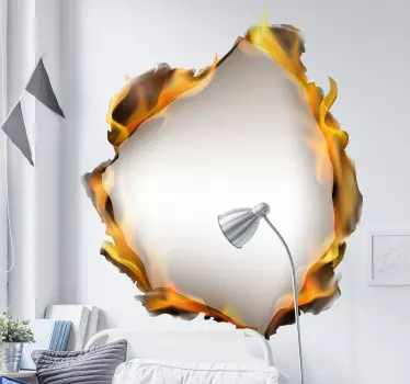 Brandhull visuelle effekter vægindretning - TenStickers
