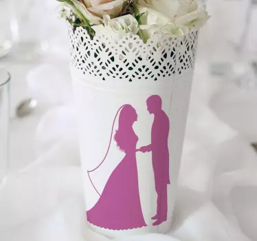 brud og gom wedding sticker - TenStickers