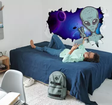 Brudt væg rumvæsen 3D wallsticker - TenStickers