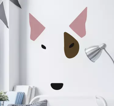 Bull terrier ansigt klistermærke - TenStickers